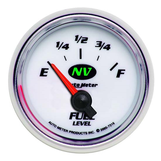 Auto Meter 7316 NV Air-Core Fuel Level Gauge, 2-1/16 Inch