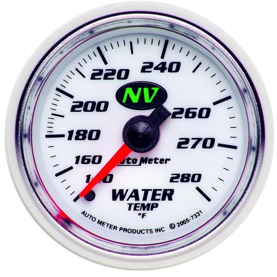 Auto Meter 7331 NV Mechanical Water Temperature Gauge, 2-1/16 Inch