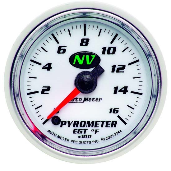 Auto Meter 7344 NV Digital Stepper Motor Pyrometer Gauge, 2-1/16 Inch
