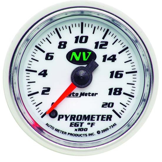 Auto Meter 7345 NV Digital Stepper Motor Pyrometer Gauge, 2-1/16 Inch