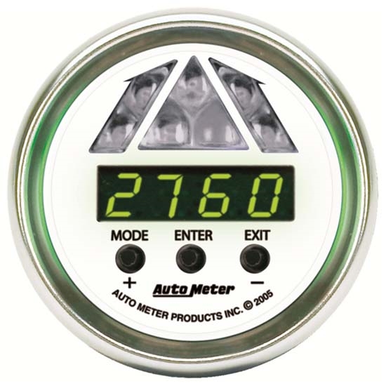 Auto Meter 7387 NV Pro-Shift Digital Shift-Light Gauge, Stage 1