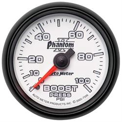 AutoMeter 7506 Phantom II Mechanical Boost Gauge,100 PSI,2-1/16