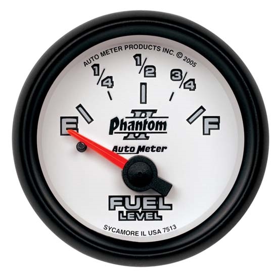 Auto Meter 7513 Phantom II Air-Core Fuel Level Gauge, 2-1/16 Inch