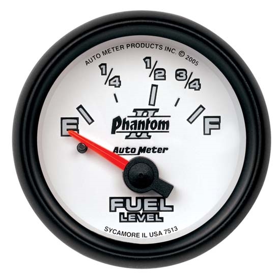 Auto Meter 7515 Phantom II Air-Core Fuel Level Gauge, 2-1/16 Inch