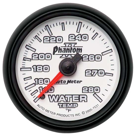 Auto Meter 7531 Phantom II Mechanical Water Temperature Gauge