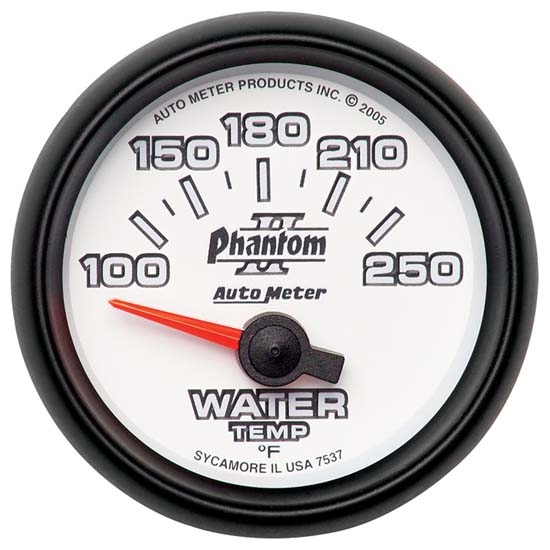 Auto Meter 7537 Phantom II Air-Core Water Temperature Gauge