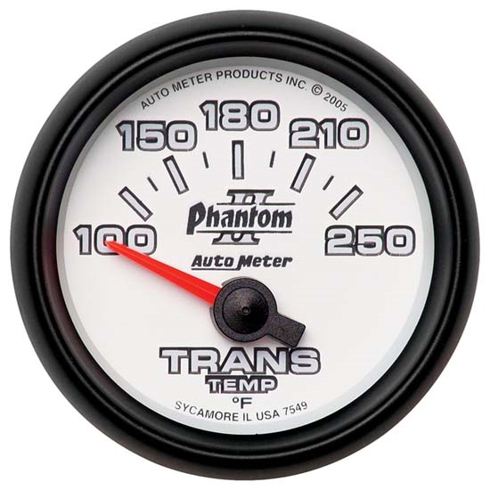 Auto Meter 7549 Phantom II Air-Core Transmission Temperature Gauge
