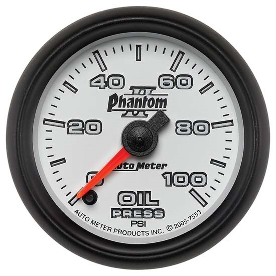Auto Meter 7553 Phantom II Digital Stepper Motor Oil Pressure Gauge