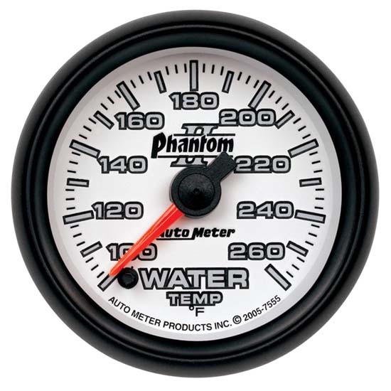 Auto Meter 7555 Phantom II Digital Stepper Motor Water Temp Gauge