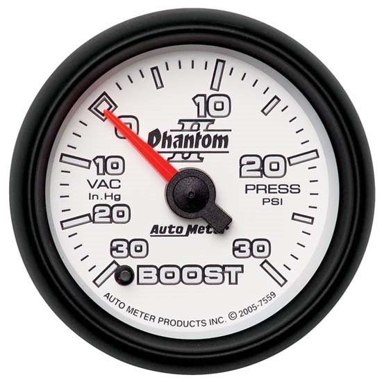 Auto Meter 7559 Phantom II Digital Stepper Motor Boost/Vacuum Gauge