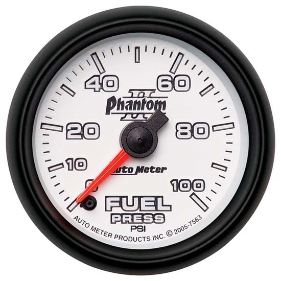 Auto Meter 7563 Phantom II Digital Stepper Motor Fuel Pressure Gauge
