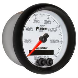Auto Meter 7580 Phantom II Speedometer, 3-3/8, 0-140 MPH, Flat Lens