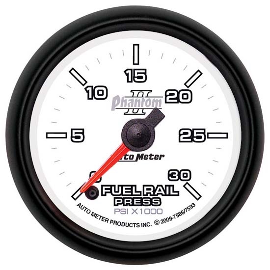 Auto Meter 7586 Phantom II Digital Stepper Motor Fuel Rail Press Gauge