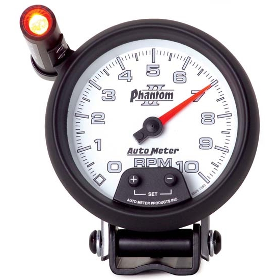 Auto Meter 7590 Phantom II Air-Core Pedestal Tach, 10k RPM, 3-3/4 Inch