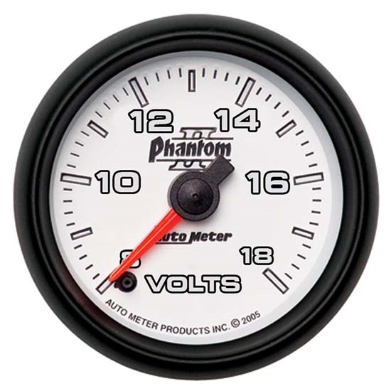 Auto Meter 7591 Phantom II Digital Stepper Motor Voltmeter Gauge