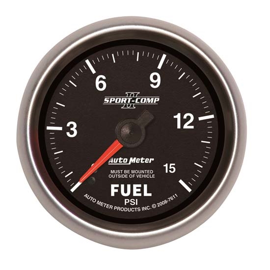 Auto Meter 7611 Sport-Comp II Mechanical Fuel Pressure Gauge