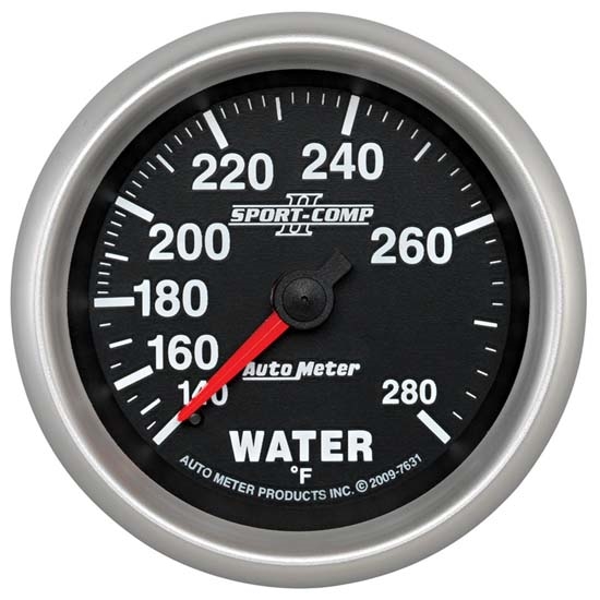 Auto Meter 7631 Sport-Comp II Mechanical Water Temperature Gauge
