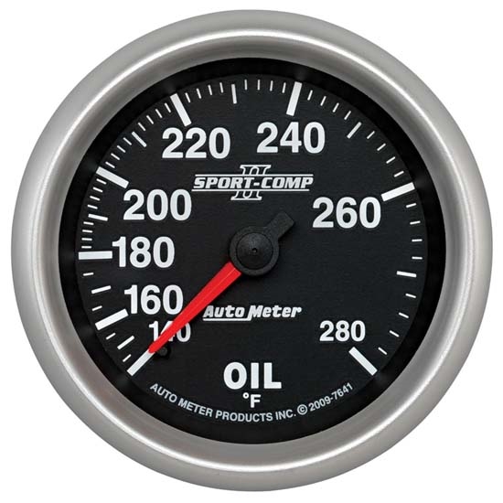 Auto Meter 7641 Sport-Comp II Mechanical Oil Temperature Gauge