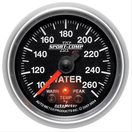 Auto Meter 7655 Sport-Comp II Digital Stepper Motor Water Temp Gauge
