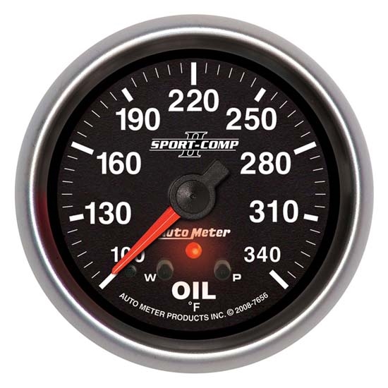 Auto Meter 7656 Sport-Comp II Digital Stepper Motor Oil Temp Gauge
