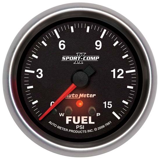 AutoMeter 7661 Sport-Comp II Digi. StepperMotor Fuel Press Gauge