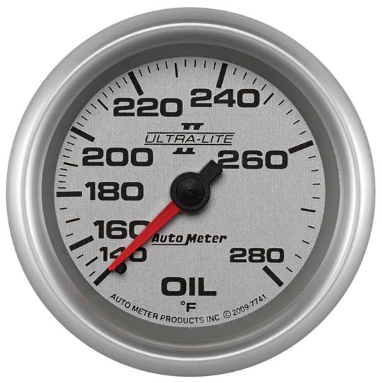 Auto Meter 7741 Ultra-Lite II Mechanical Oil Temperature Gauge
