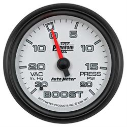 AutoMeter 7801 Phantom II Mechanical Boost/Vacuum Gauge, 2-5/8