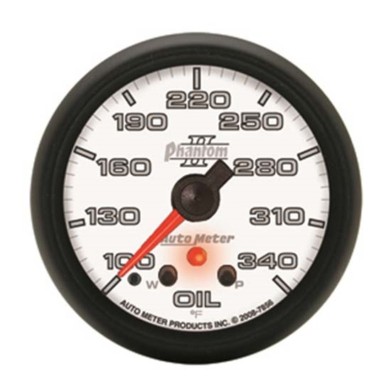 Auto Meter 7856 Phantom II Digital Stepper Motor Oil Temperature Gauge