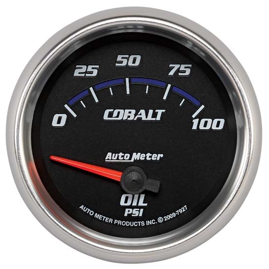 Auto Meter 7927 Cobalt Air-Core Oil Pressure Gauge, 2-5/8 Inch