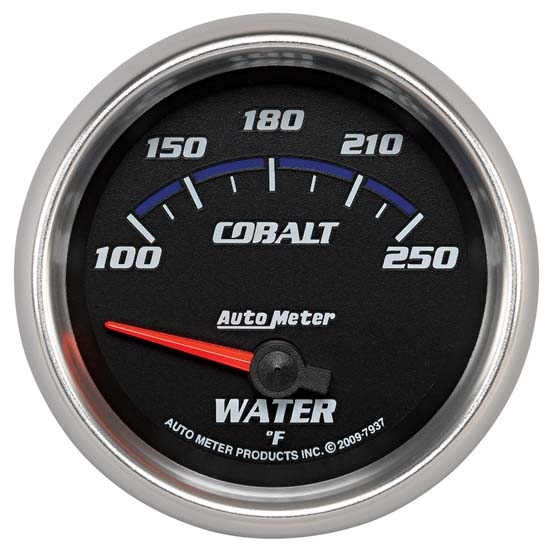 Auto Meter 7937 Cobalt Air-Core Water Temperature Gauge, 2-5/8 Inch