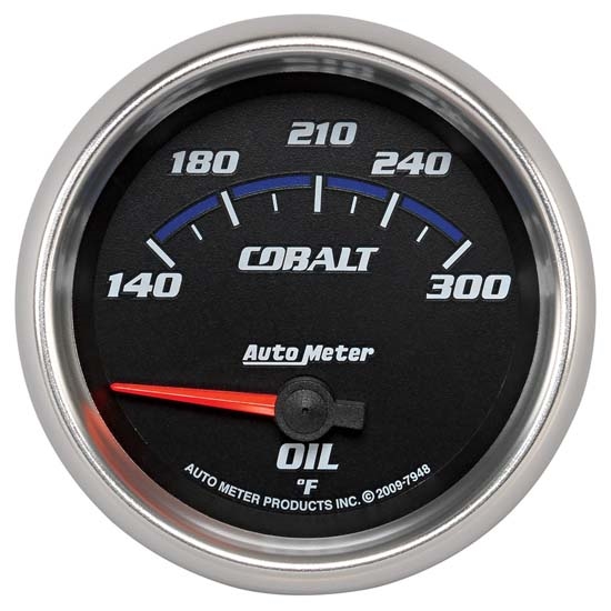 Auto Meter 7948 Cobalt Air-Core Oil Temperature Gauge, 2-5/8 Inch