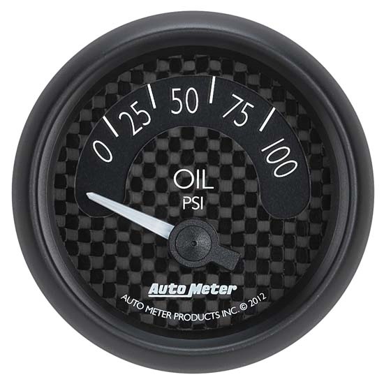 Auto Meter 8027 GT Air-Core Oil Pressure Gauge, 2-1/16 Inch, 100 PSI
