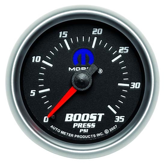 Auto Meter 880011 Mopar Mechanical Boost Gauge, 2-1/16 Inch, 35 PSI