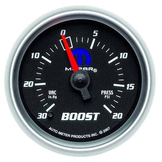 Auto Meter 880012 Mopar Mechanical Boost/Vacuum Gauge, 2-1/16 Inch