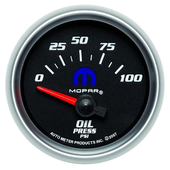 Auto Meter 880015 Mopar Air-Core Oil Pressure Gauge, 2-1/16 Inch