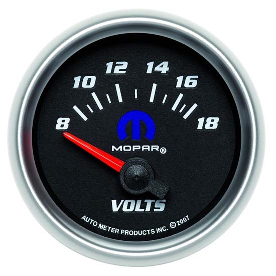 Auto Meter 880021 Mopar Air-Core Voltmeter Gauge, 2-1/16 Inch, 18V