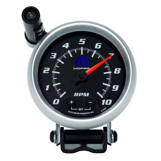 Auto Meter 880023 Mopar Air-Core Pedestal Tachometer Gauge, 3-3/4 Inch
