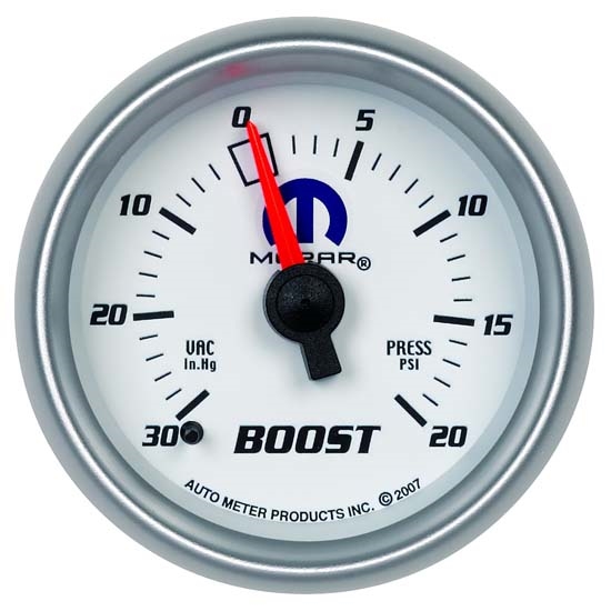 Auto Meter 880026 Mopar Mechanical Boost/Vacuum Gauge, 2-1/16 Inch