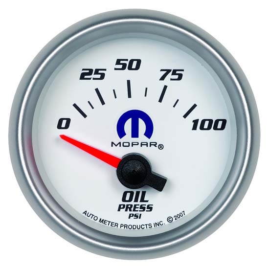Auto Meter 880029 Mopar Air-Core Oil Pressure Gauge, 2-1/16 Inch
