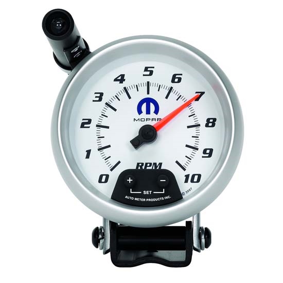 Auto Meter 880037 Mopar Air-Core Pedestal Tachometer Gauge, 3-3/4 Inch