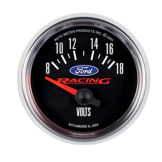 Auto Meter 880081 Ford Racing Air-Core Voltmeter Gauge, 2-1/16 Inch