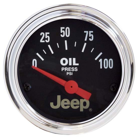Auto Meter 880240 Jeep Air-Core Oil Pressure Gauge, 2-1/16 Inch