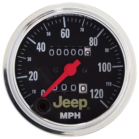 Auto Meter 880245 Jeep Mechanical Speedometer Gauge, 3-3/8 Inch