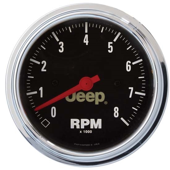 Auto Meter 880246 Jeep Air-Core In-Dash Tachometer Gauge, 3-3/8 Inch
