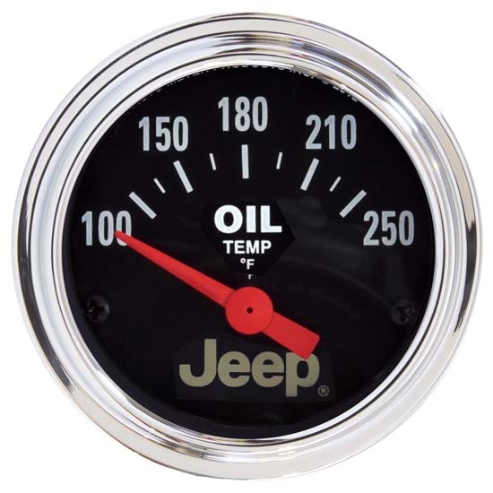 Auto Meter 880429 Jeep Air-Core Oil Temperature Gauge, 2-1/16 Inch