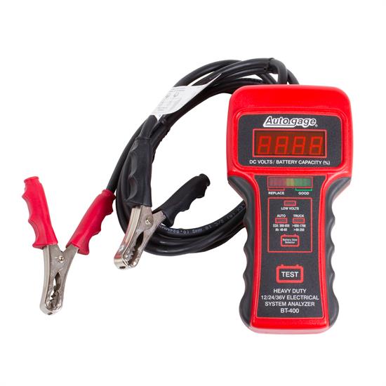 Auto Meter BT-400 Battery Tester, 12V Heavy Duty, Autogage