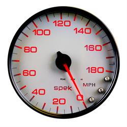 Auto Meter P23012 Spek-Pro Speedometer, 5, 0-180 MPH, Domed Lens