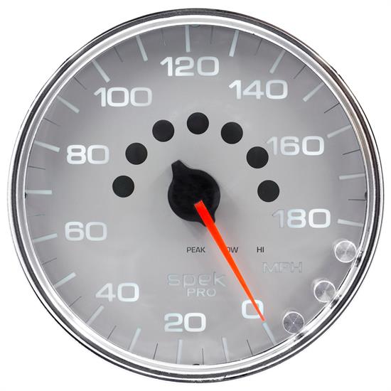 Auto Meter P23021 Spek-Pro Speedometer, 5, 0-180 MPH, Domed Lens