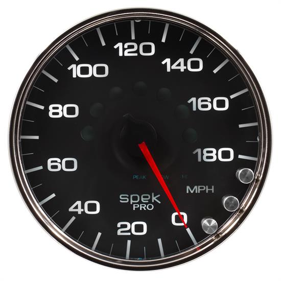 Auto Meter P23031 Spek-Pro Speedometer, 5, 0-180 MPH, Domed Lens