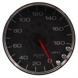 AutoMeter P23031 Spek-Pro Speedometer, 5, 0-180 MPH, Domed Lens